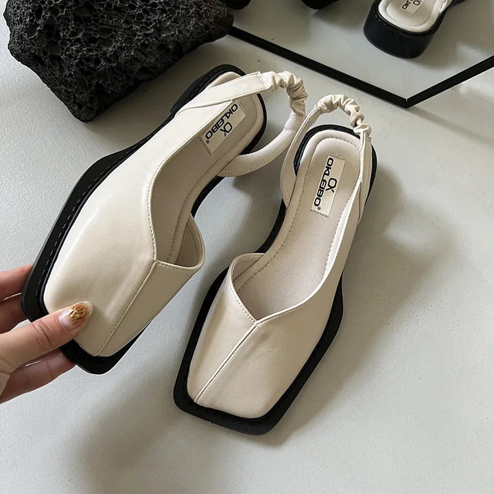 Lea | Chic Square-Toe Slingback Sandals
