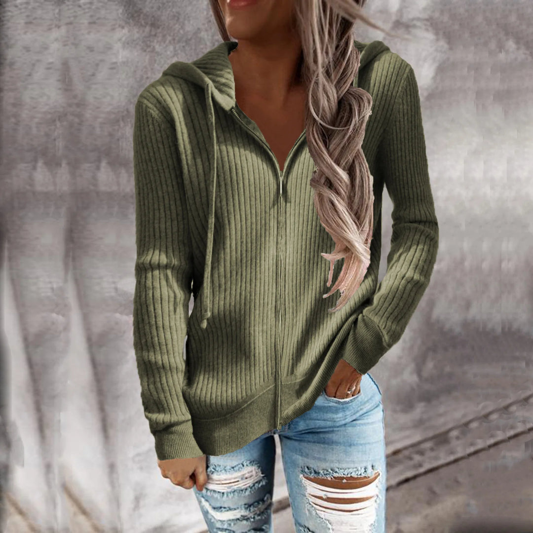 Nora | Women's Zippered Winter Hoodie Sweatshirt