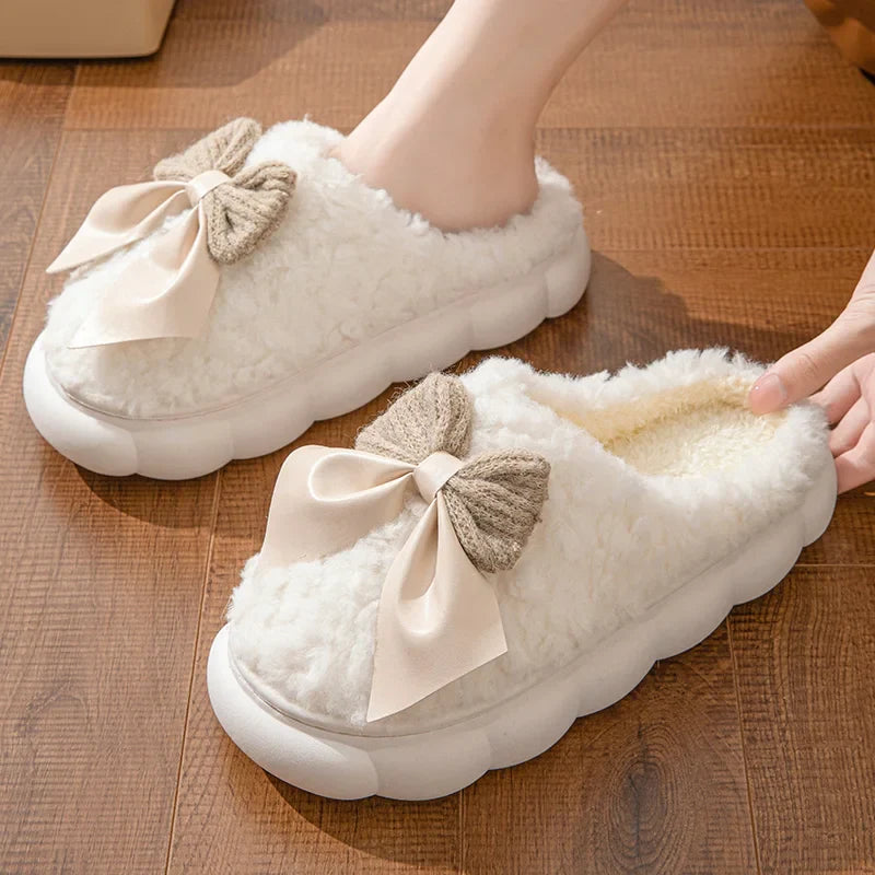 Ella | Women's Cozy Slippers with Bow Detail
