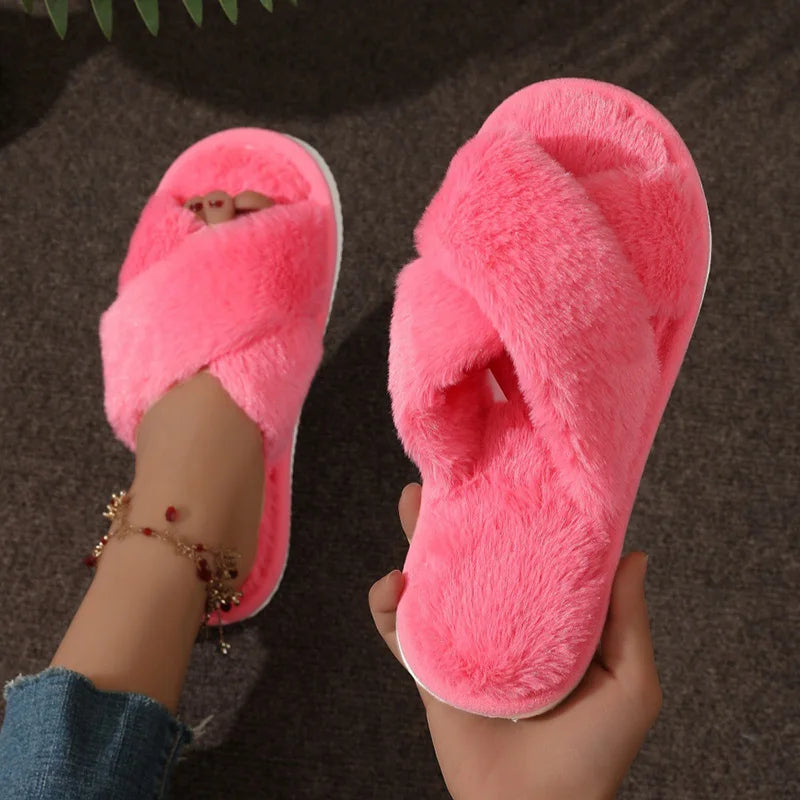 Zoe | Women's Cozy Open-Toe Slippers