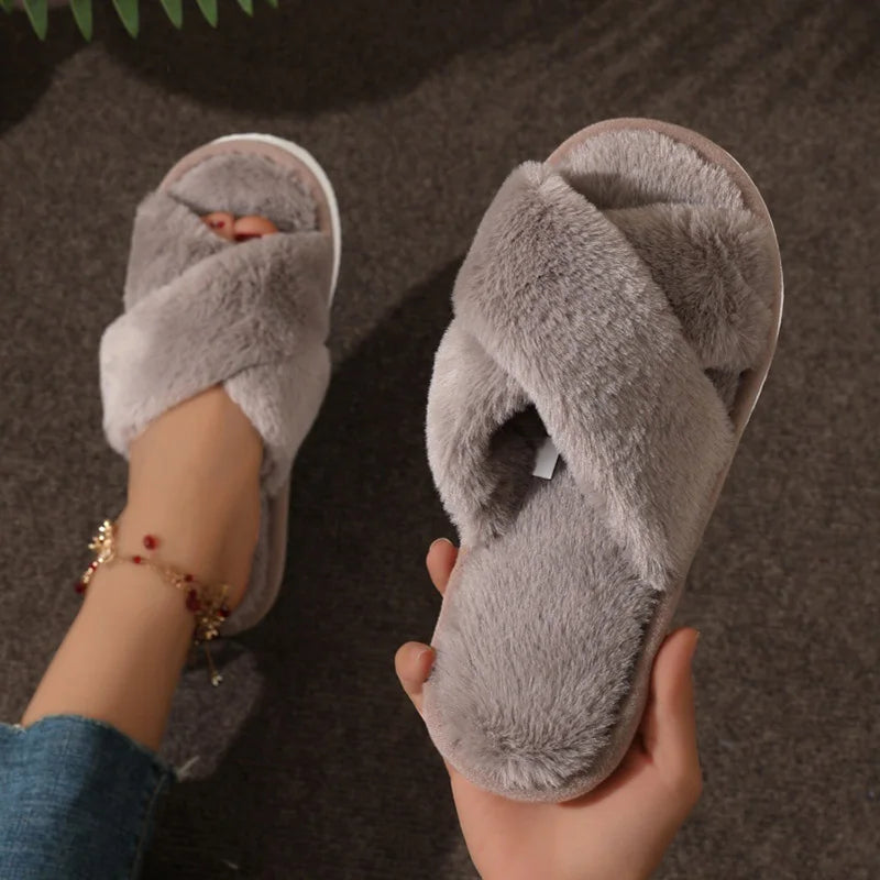 Zoe | Women's Cozy Open-Toe Slippers