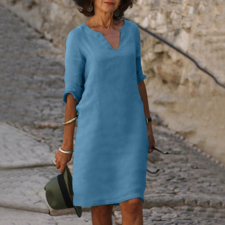 Elegant V-Neck Dress for Summer