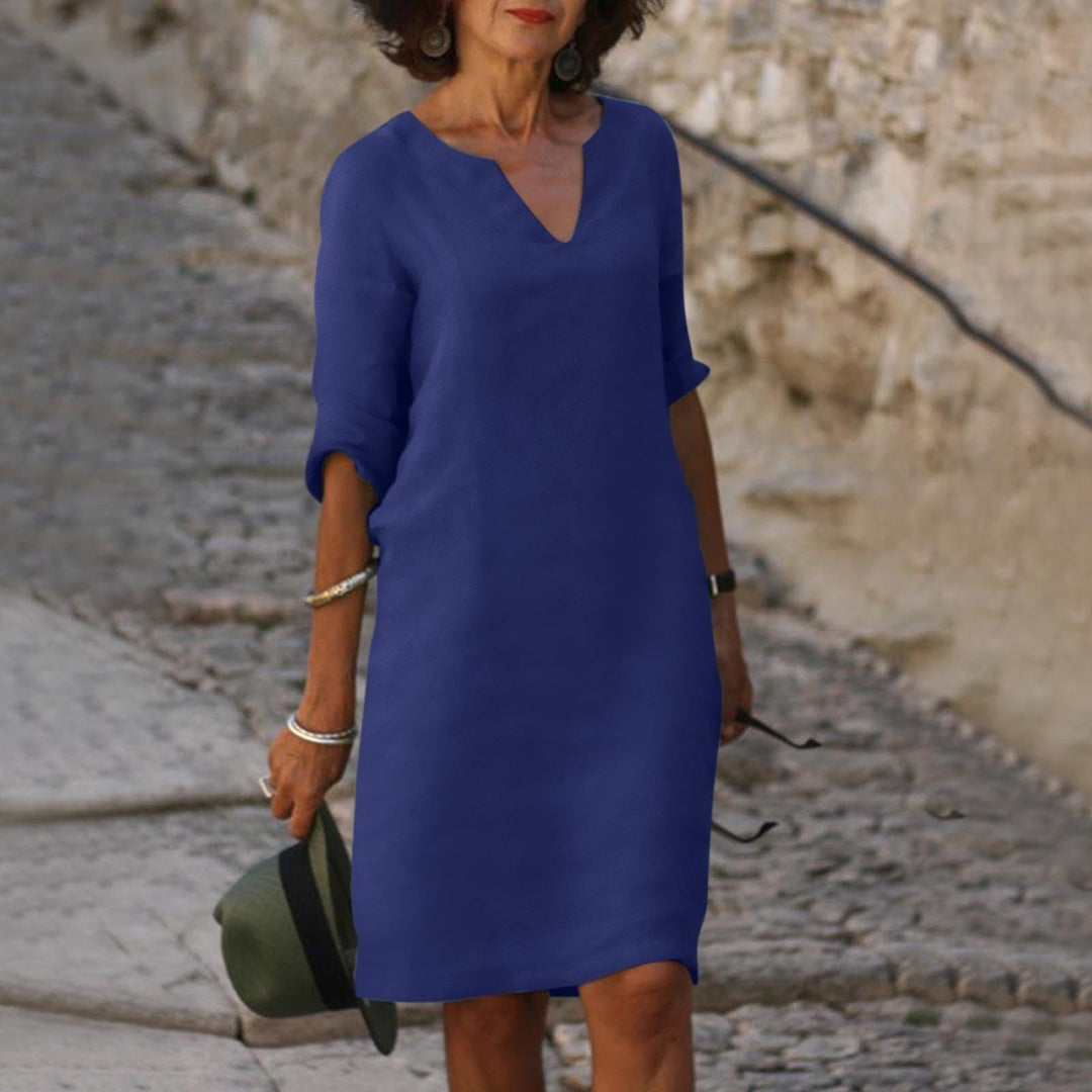 Elegant V-Neck Dress for Summer