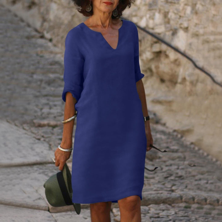 Elegant V-Neck Dress for Summer