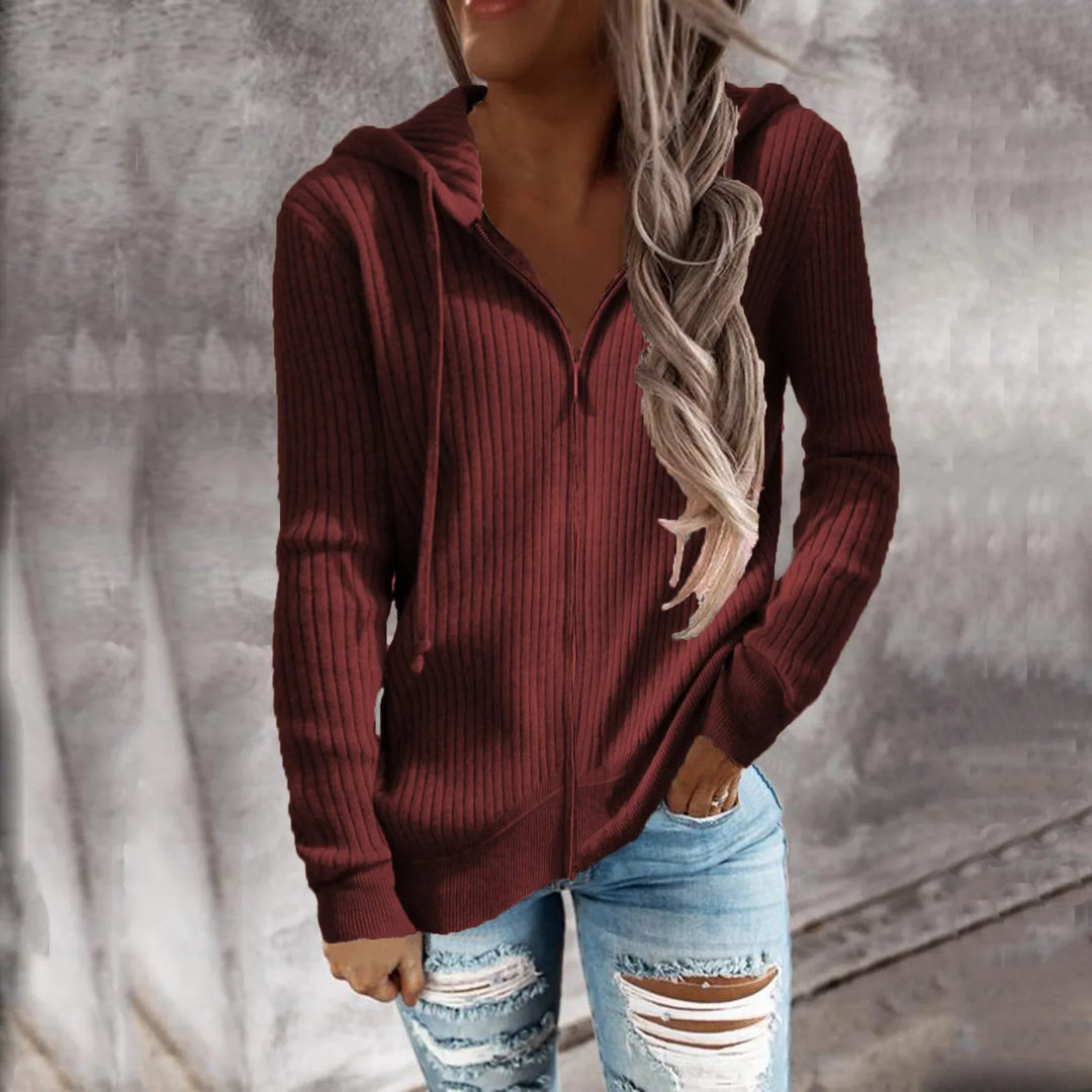 Nora | Women's Zippered Winter Hoodie Sweatshirt