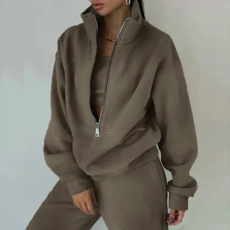 Sofia | Women's Casual Winter Sweatshirt and Pants Set
