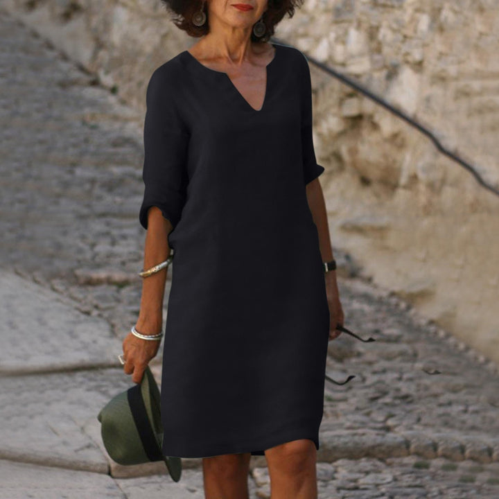 Elegant V-Neck Dress for Summer