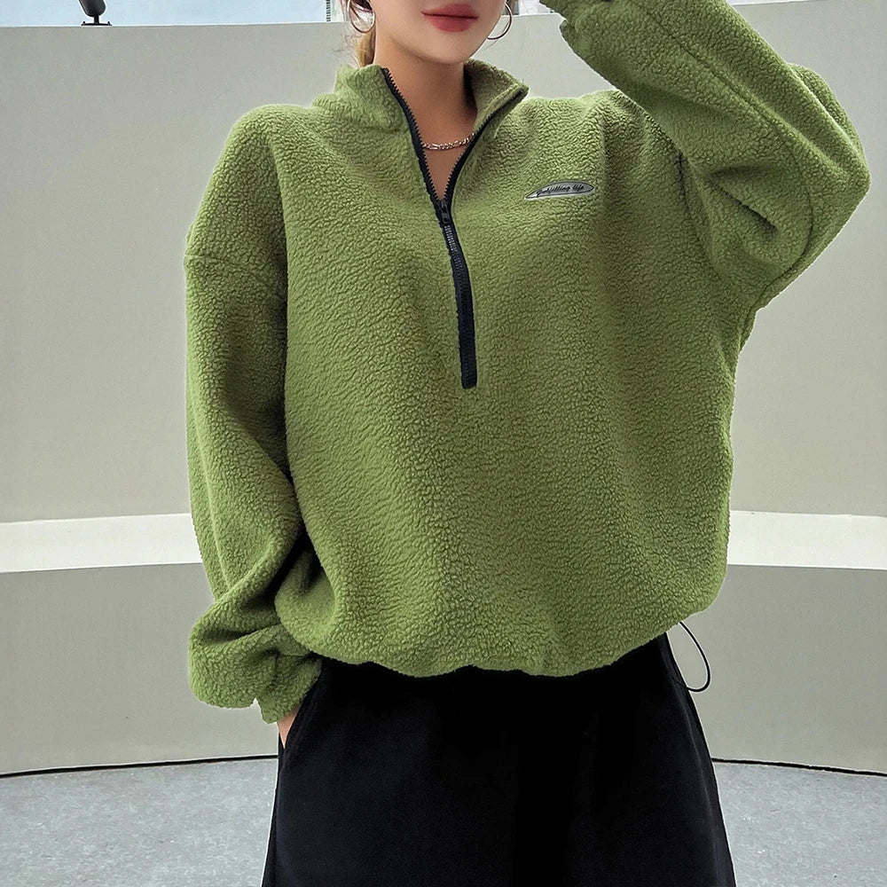 Emma | Cozy Women's Winter Sweatshirt with Half-Zip
