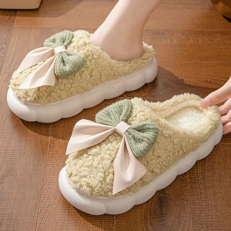 Ella | Women's Cozy Slippers with Bow Detail