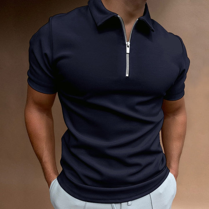 Premium Men's Zip-Up Polo