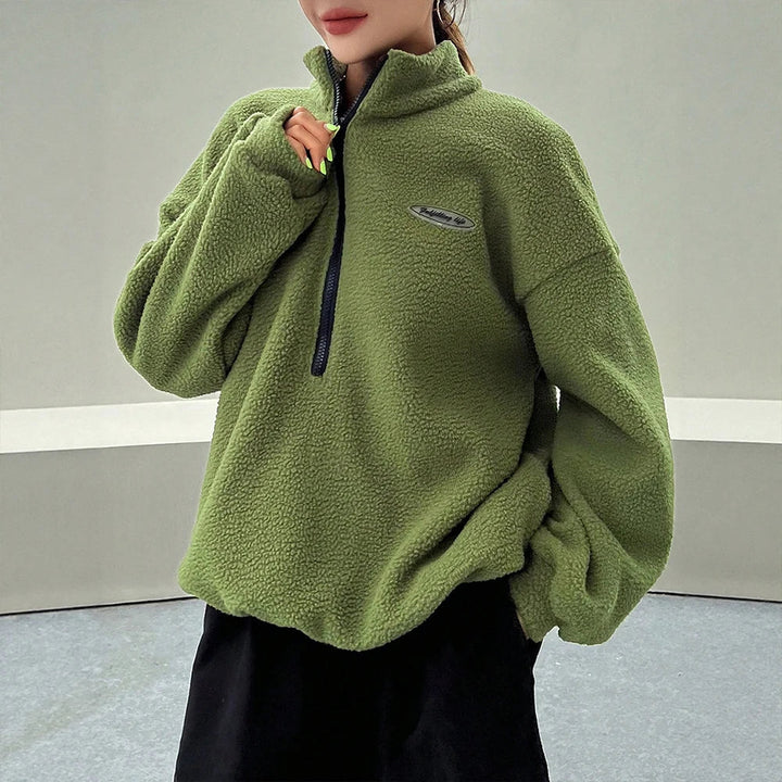 Emma | Cozy Women's Winter Sweatshirt with Half-Zip