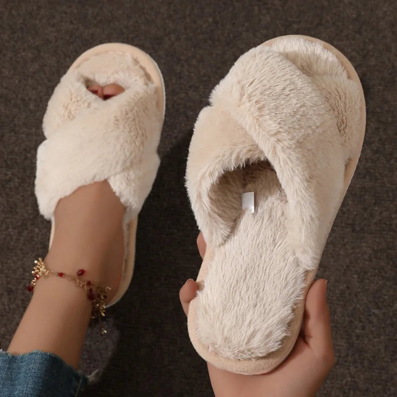 Zoe | Women's Cozy Open-Toe Slippers