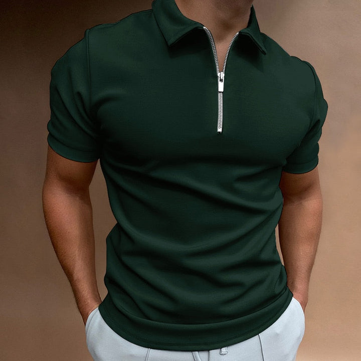 Premium Men's Zip-Up Polo