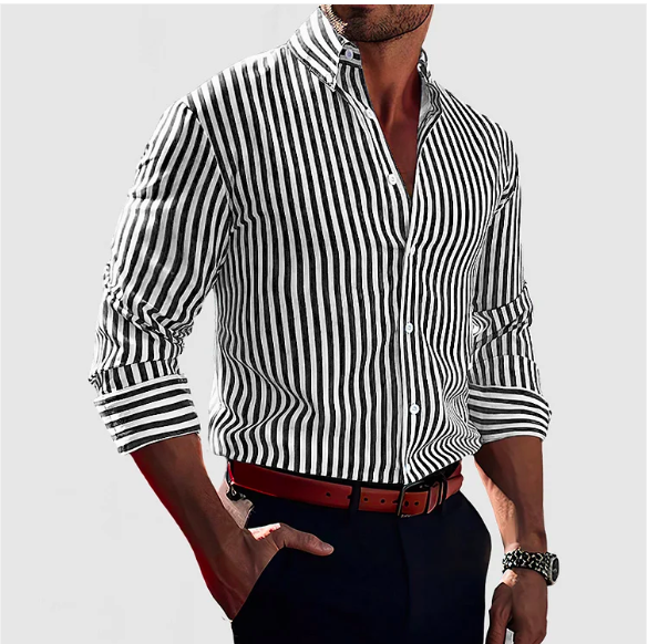 Timothy | Striped Cotton Shirt