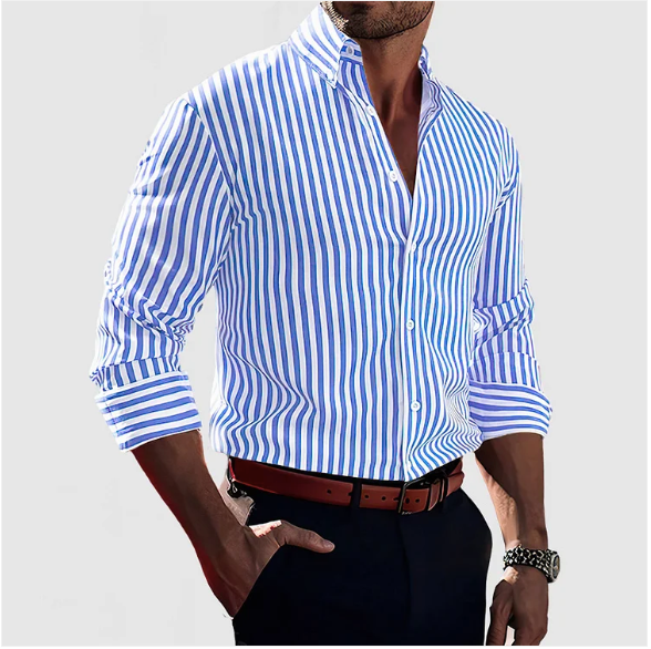 Timothy | Striped Cotton Shirt