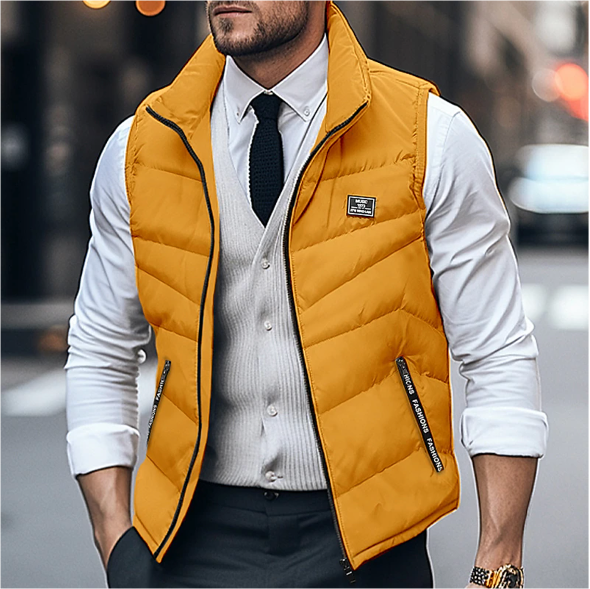 Owen | Men's Quilted Gilet | Zipper Closure