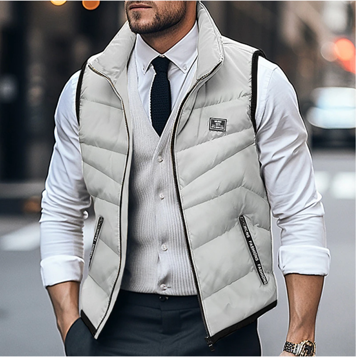 Owen | Men's Quilted Gilet | Zipper Closure