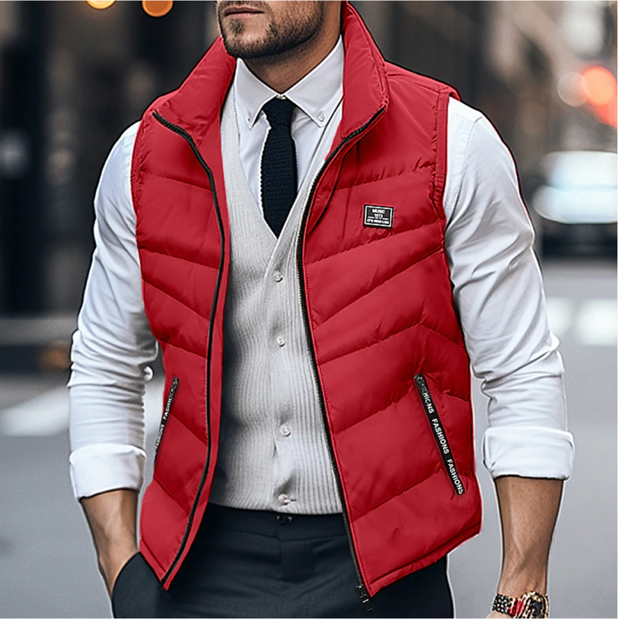 Owen | Men's Quilted Gilet | Zipper Closure