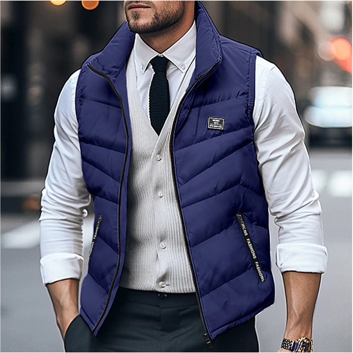 Owen | Men's Quilted Gilet | Zipper Closure