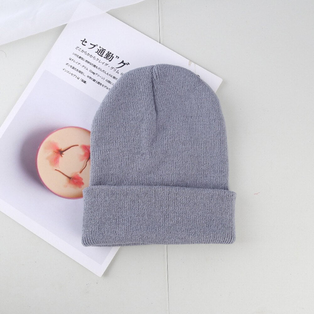Unisex Knit Beanie with Folded Cuff