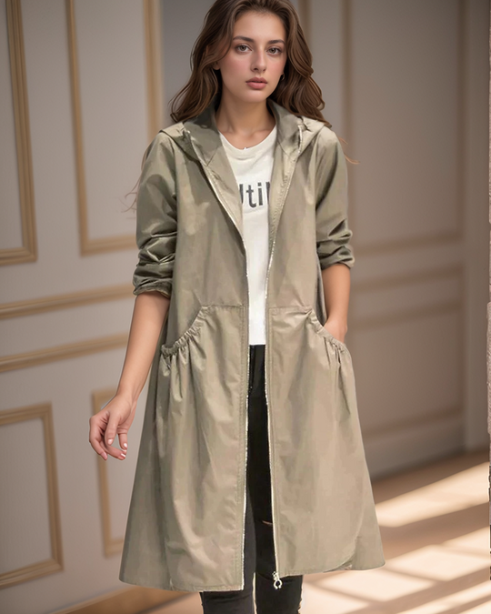 Emma | Women's Long Raincoat with Hood