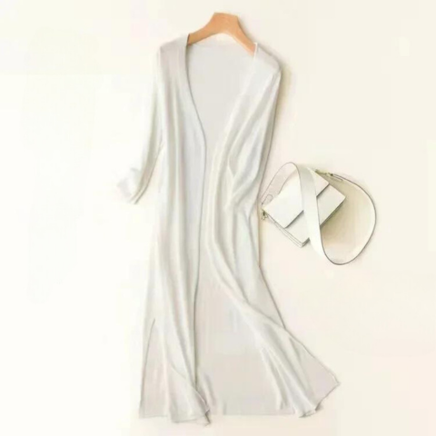 Maya | Women's Lightweight Long Cardigan with Open Front