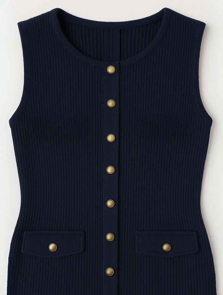 Marilyn | Chic Button-Front Midi Dress