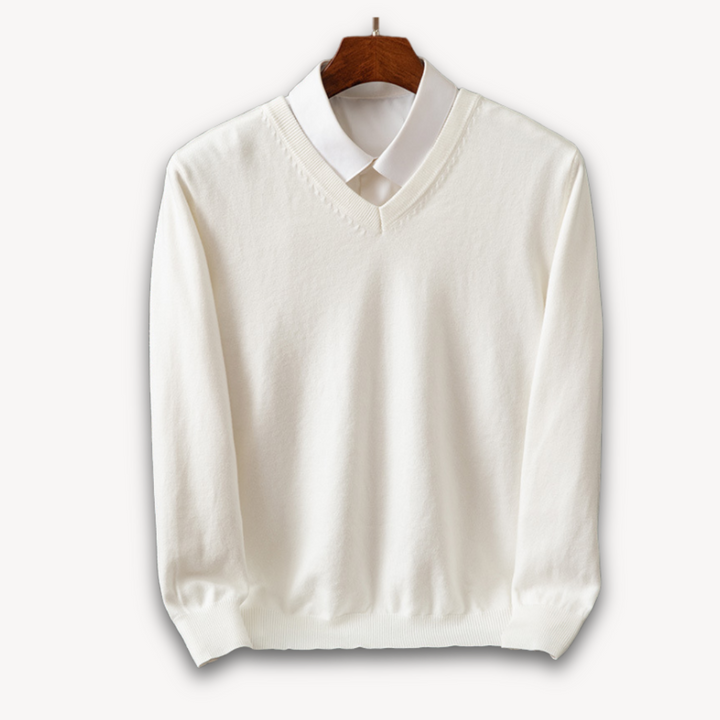 Mark | Men's Elegant V-Neck Cashmere Sweater