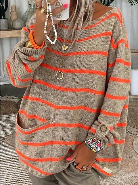 Lily | Cozy Striped Knit Sweater for Winter Days