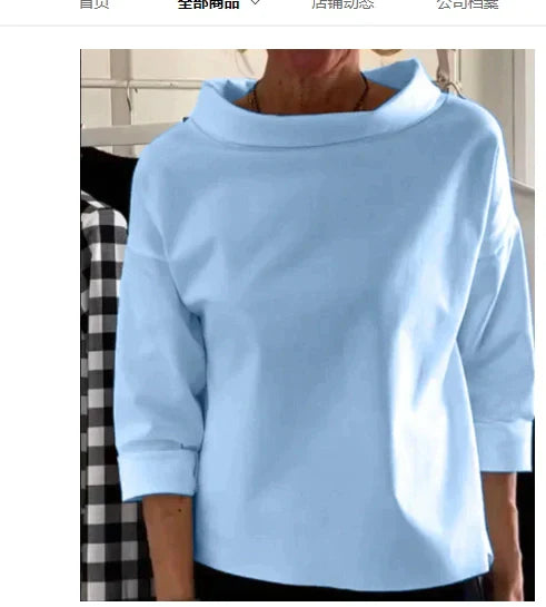 Diane | Elegant High-Collar Women's Top