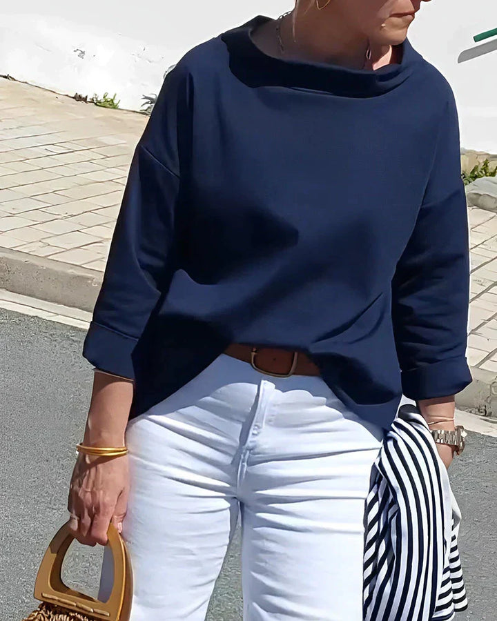Diane | Elegant High-Collar Women's Top