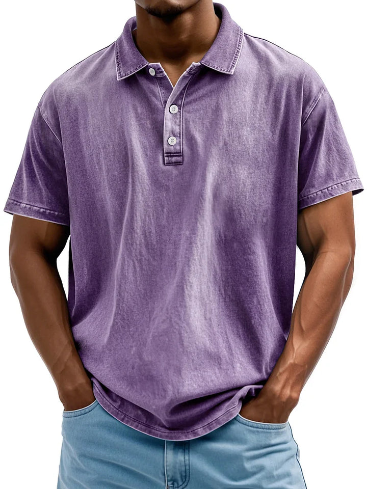 Retro Cotton Polo Shirt