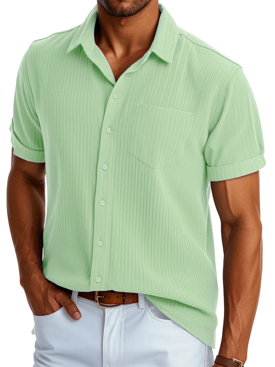 Breathable Shortsleeve Spring Summer Shirt for Men