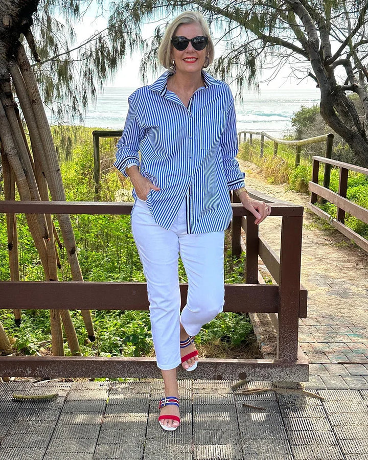 Whitney | Chic Striped Top for Any Event