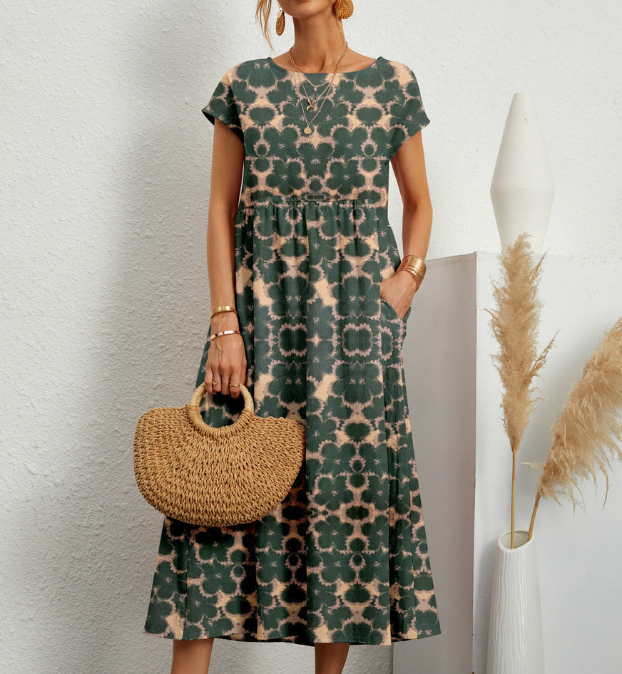 Frances | Chic Floral Midi Dress for Any Event
