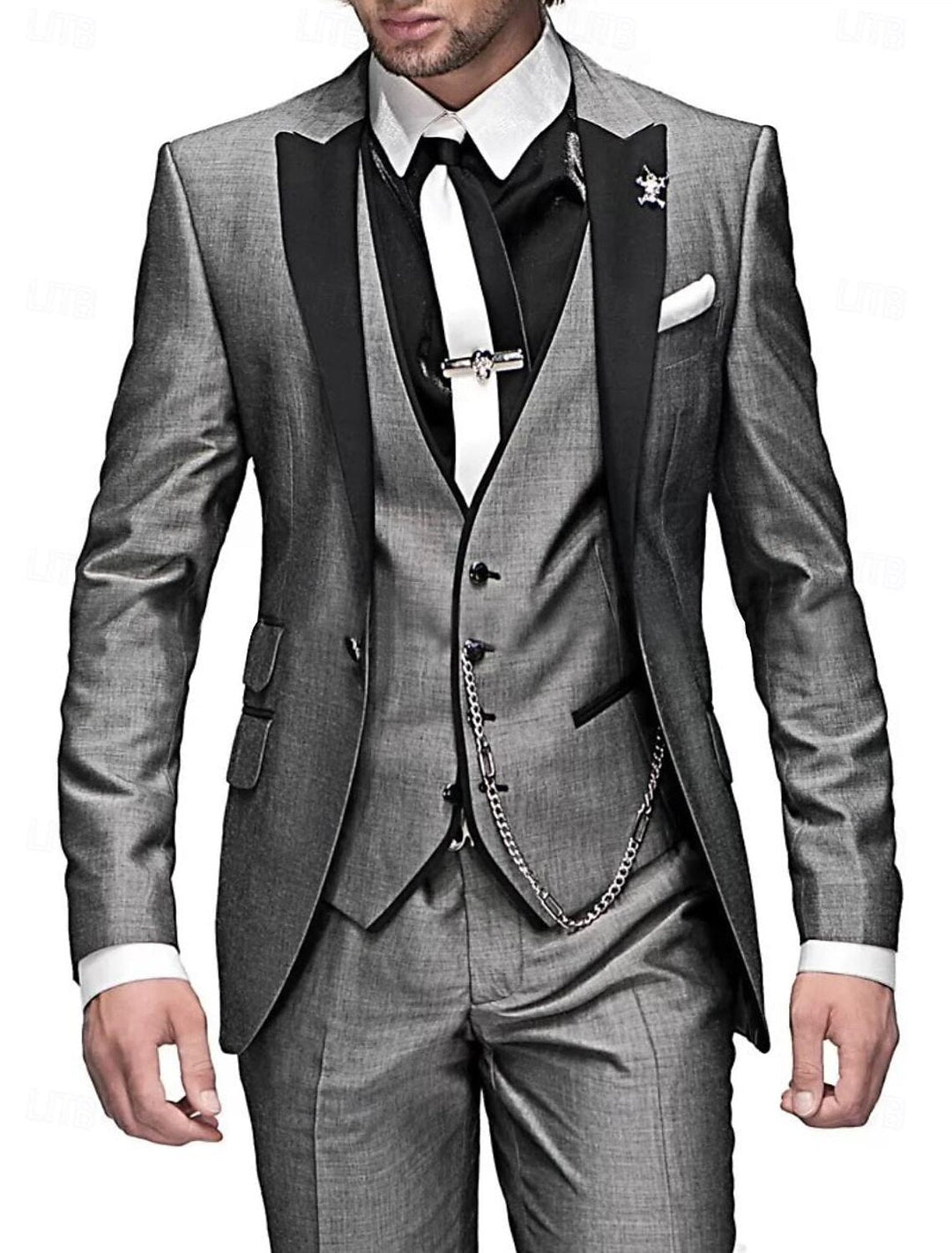 Three-Piece Linen Set for Men: Business Blazer, Vest and Trousers