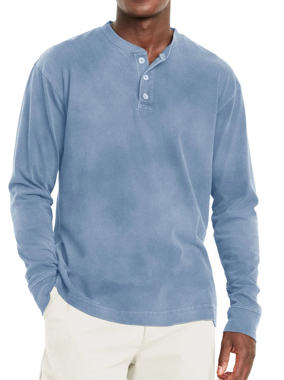 Classic Fit Shortsleeve Henley T Shirt for Men