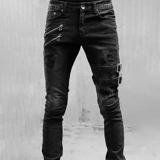 Henry | Gothic buckle jeans for men