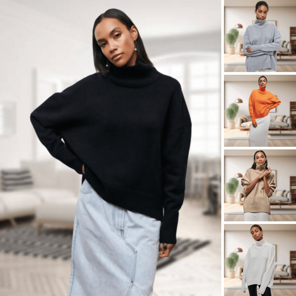 Mia | Winter-Ready Women's Turtleneck Sweater