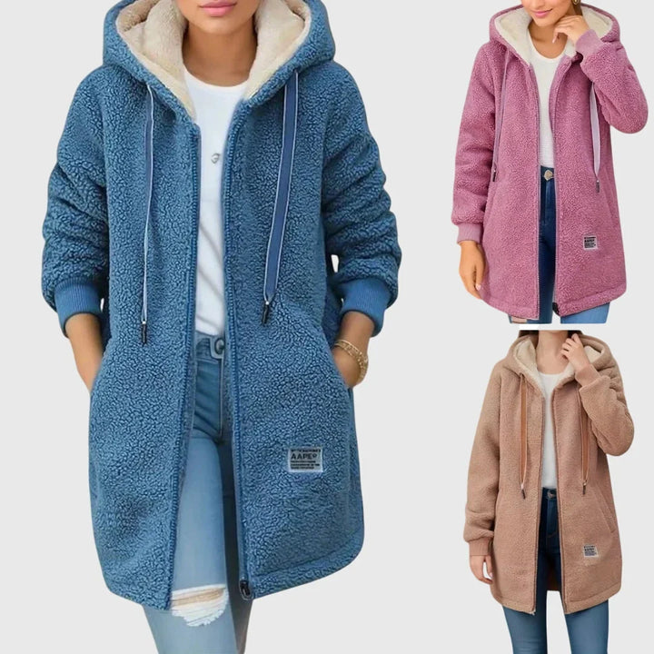 Isla | Women's Long Fleece Jacket with Hood