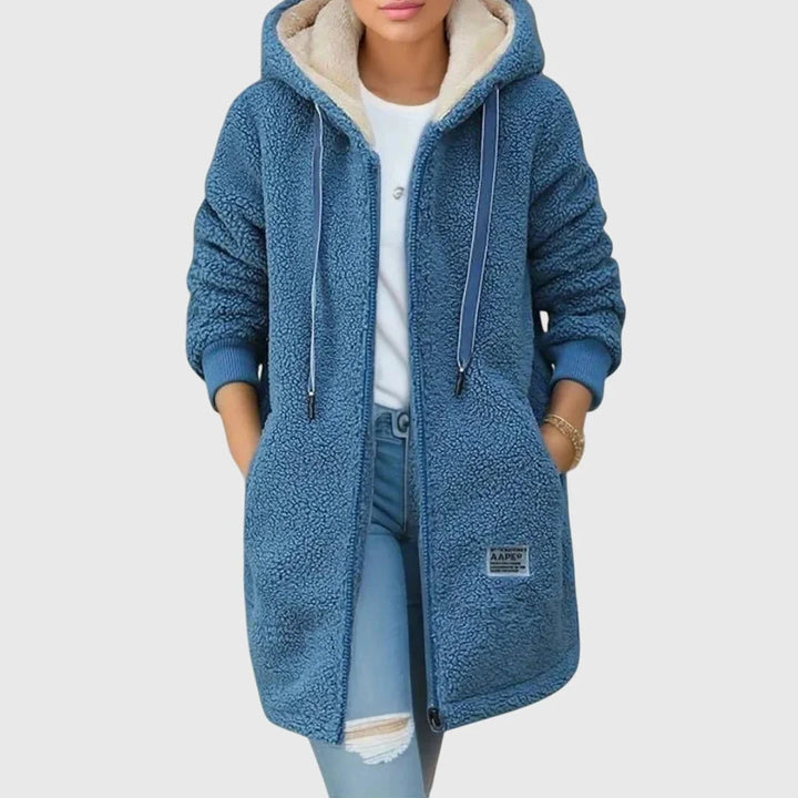 Isla | Women's Long Fleece Jacket with Hood