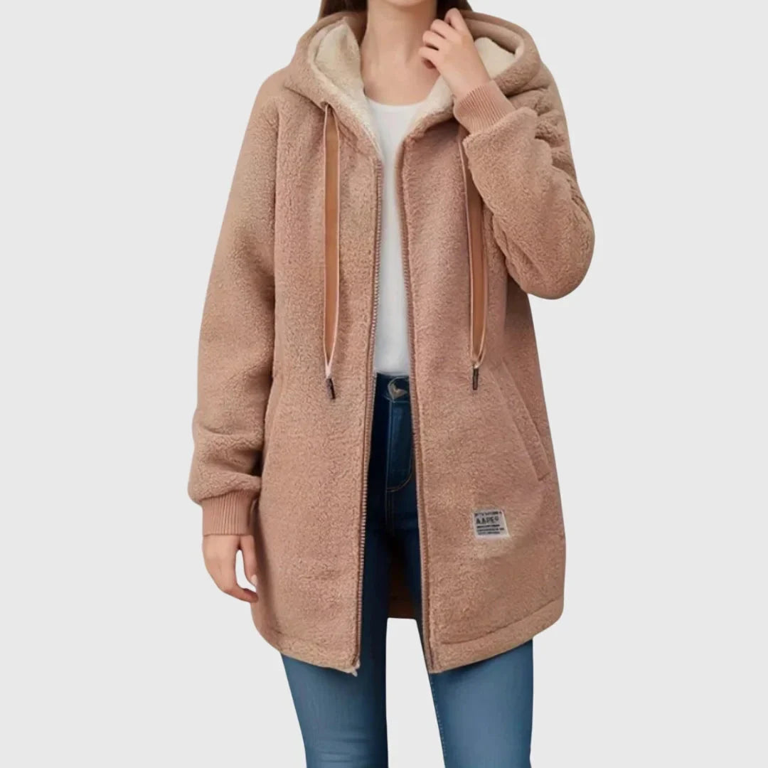 Isla | Women's Long Fleece Jacket with Hood