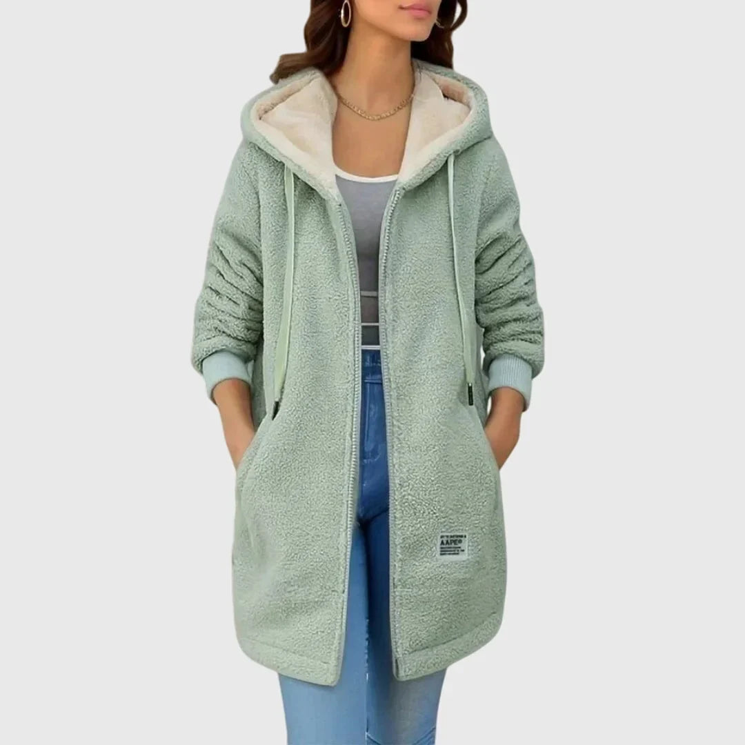 Isla | Women's Long Fleece Jacket with Hood