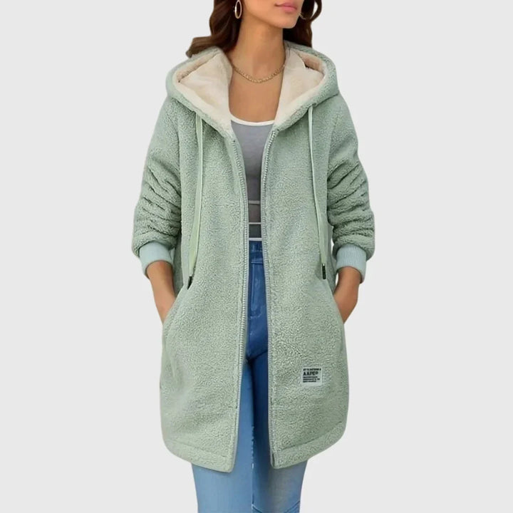 Isla | Women's Long Fleece Jacket with Hood