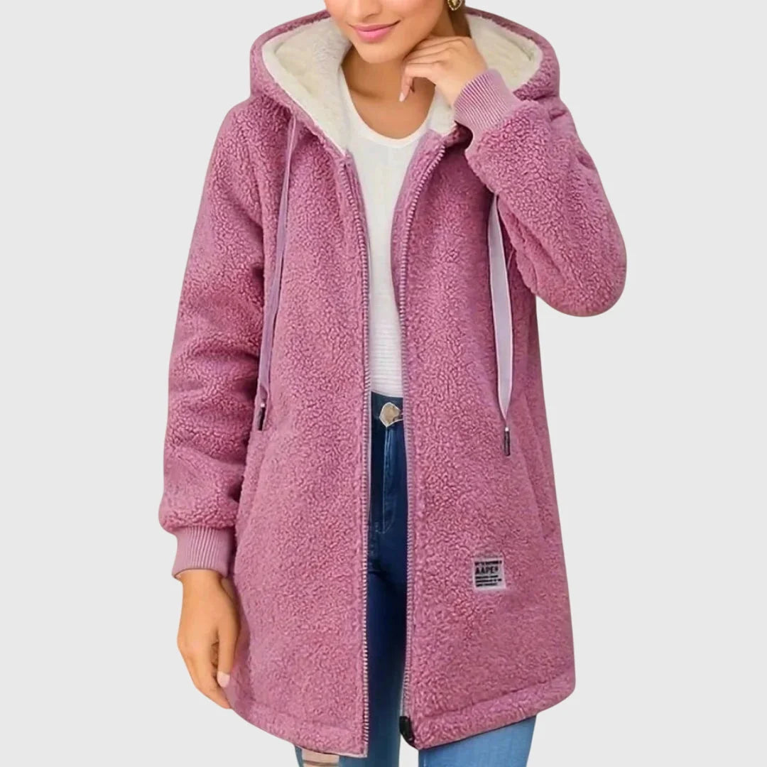 Isla | Women's Long Fleece Jacket with Hood