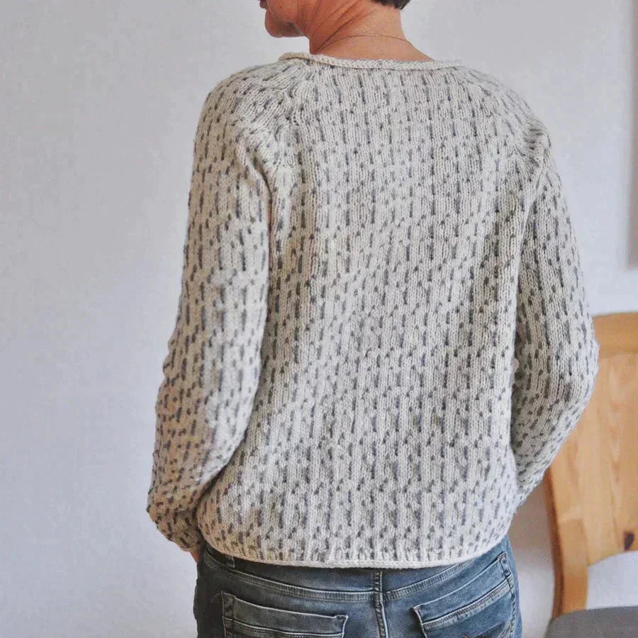 Maya | Women's Ribbed Hem Crewneck Knit Sweater