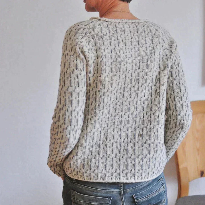 Maya | Women's Ribbed Hem Crewneck Knit Sweater