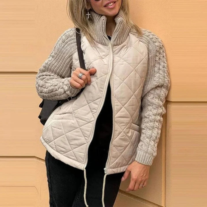 Daisy | Women's Quilted Jacket with Knit Sleeves