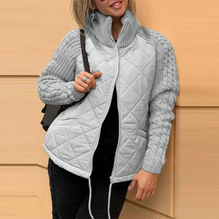 Daisy | Women's Quilted Jacket with Knit Sleeves