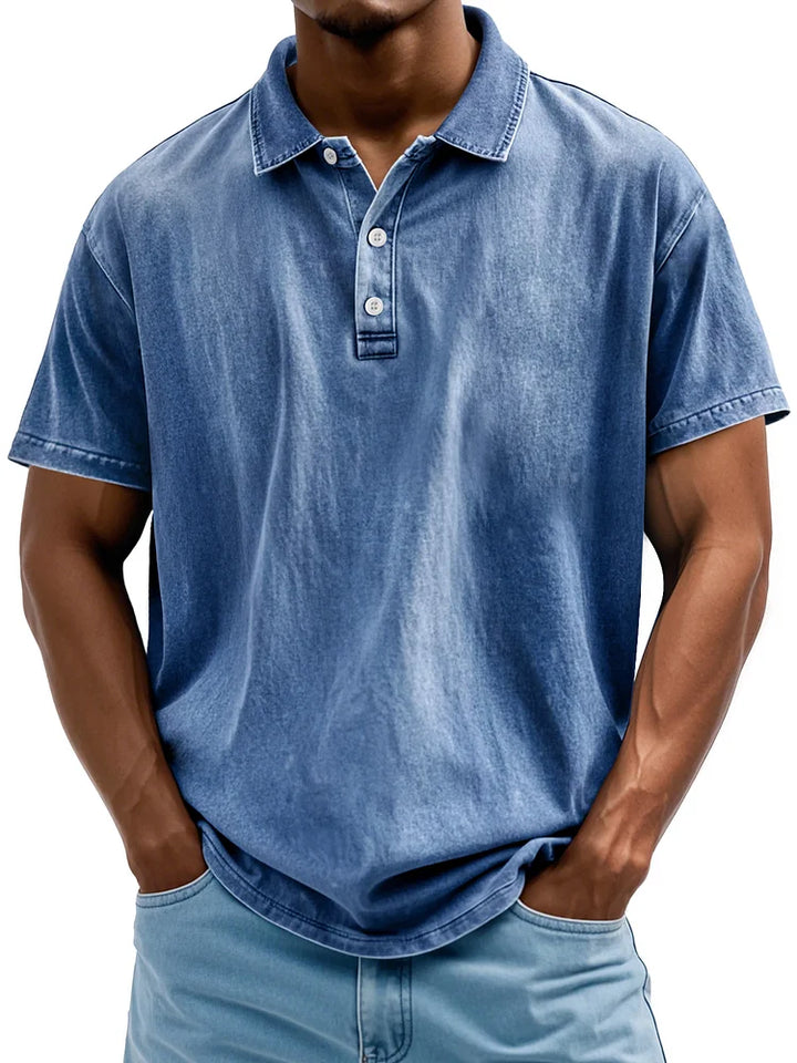 Retro Cotton Polo Shirt